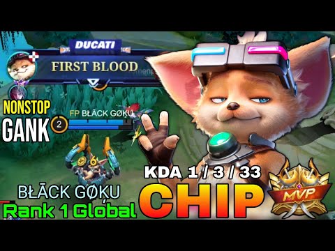 Superb Tanking Chip NonStop Gank - Top 1 Global Chip by BŁĀCK GØĶU - Mobile Legends