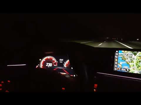 Driving BMW at 231 kmh in Germany (231kph) (German AutoBahn, Hamburg to Berlin)