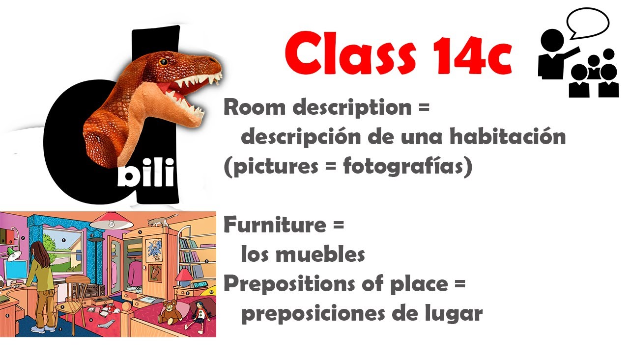 Aprender inglés – 14c– Descripción de una habitación (Room description) 1/2