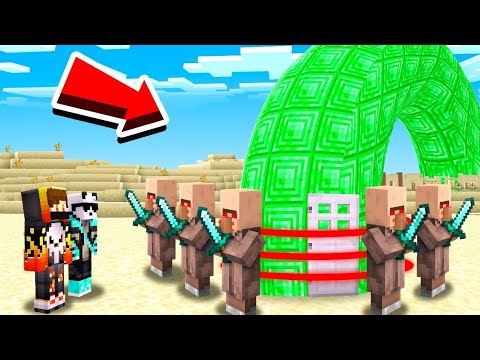 1000 VILLAGERS Vs Best Defence Village 😱 In Minecraft......