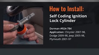 Chrysler, Dodge and Jeep self coding ignition lock cylinder