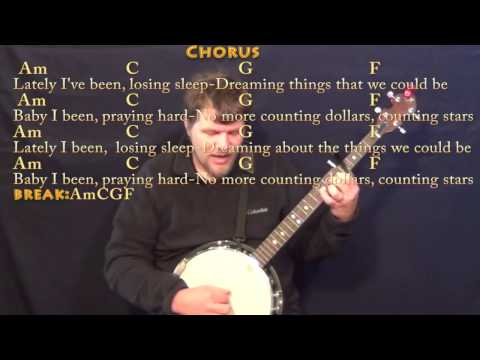 Counting Stars - Banjo Cover Lesson - Capo 4th - with Chords/Lyrics