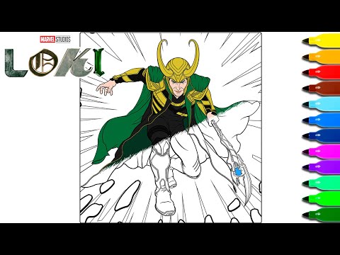 Loki Coloring Pages | Marvel Avengers Coloring Book