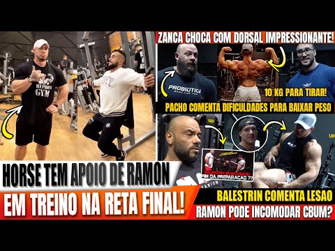 RAMON E HORSE TREINAM JUNTOS! ZANCA IMPRESSIONA COM DORSAL E PACHO COMENTA DIFICULDADES COM PESO! E+