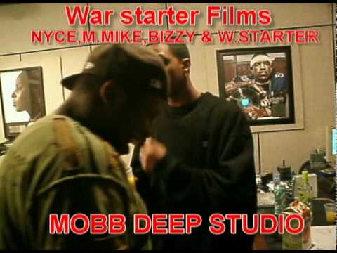 Nyce Da Future Mike Murder Bizzy & War Starter in Mobb Deep Studio
