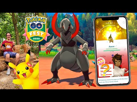 Axew Shiny at GO FEST 2022, LUCKY Trade and over 30 SHINIES! WE'VE CLEARED THE EVENT in Pokémon GO
