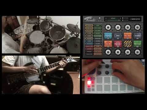 processing guitar with SUGAR BYTES TURNADO and ARTURIA BEATSTEP, what a blast!! - Alfonso Corace