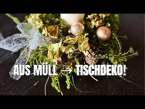 Upcycling Tischdeko aus Müll ♻️ Nachhaltige DIY Deko Idee für 0€ (Einfach & Schnell)