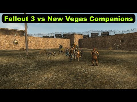 Fallout 3 vs New Vegas Companions - Team Battle - Fallout TTW NPC Battles