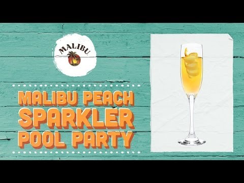 How to mix a MALIBU Peach Sparkler Pool Party
