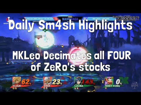 Daily Sm4sh Highlights: MKLeo Decimates all FOUR of ZeRo's stocks