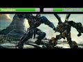 Bumblebee vs Nemesis Prime with Healthbars / Fight Scene