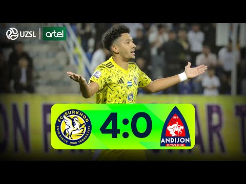 Superliga 26-tur. Surxon - Andijon bahsida kiritilgan gollar va xavfli vaziyatlar (Highlights)
