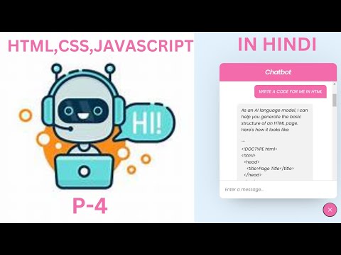 P 4 Create Working Chatbot In Html Css And Javascript Chatbot Html Css Javascript Justforcode