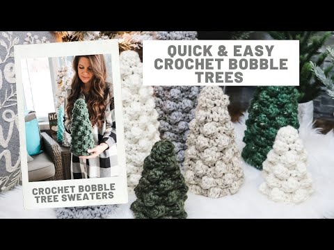 Crochet Bobble Tree Sweater - Easy Crochet Christmas Tree Pattern