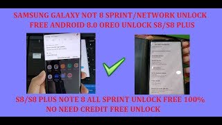 SAMSUNG Galaxy Note 8 (SM-N950U) Sprint/Network Unlock Free No Need Credit