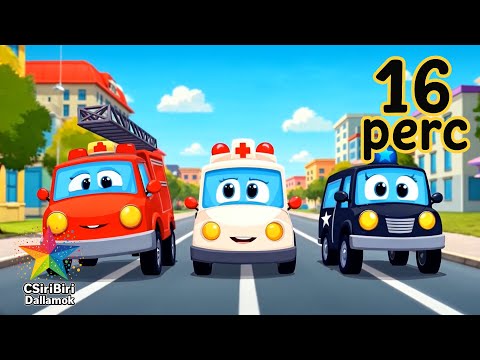 Járművekről szóló gyerekdalok – 16 perces válogatás