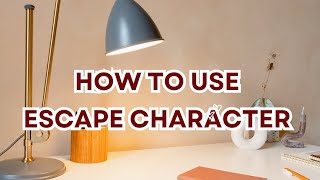 How to use Escape Character with like operator,database query,complex queries