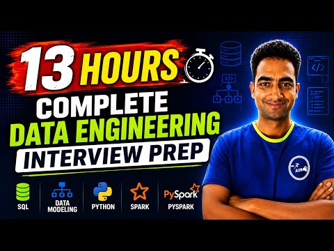 Ultimate Data Engineering Interview Prep in 13 Hours | SQL, Python, Spark & Data Modeling