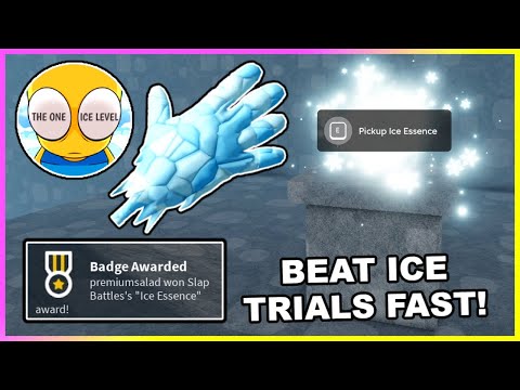 Frostbite Glove Obby Tutorial (Ice Trials) in SLAP BATTLES! (Access & Beat) [ROBLOX]