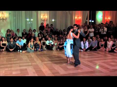  Rita Caldas  and  Vasco Martins  are  dancing  to  the  tango  "  Marion  "  by  Miguel Caló  at  TangoAmadeus  in  2014