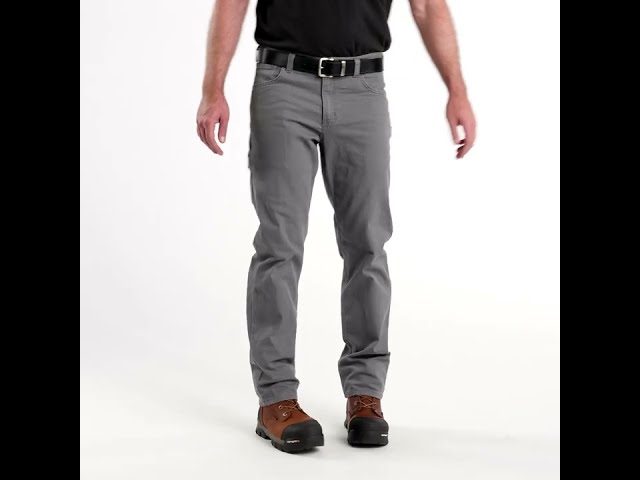 Vídeo relacionado con Carhartt Rugged Flex Slim Fit Canvas 5-Pocket Tapered Work Pant, Pantalones Hombre, Azul (Azul Marino), 36W / 30L