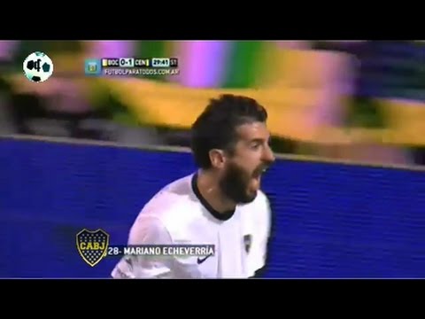 Gol Mariano Echeverría - Boca 1 Vs Rosario Central 1 - Primera División 2014