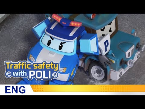 販運安全與波利 - #06.雨天的危險 (Trafficsafety with Poli | #06.Rainy Day dangers)
