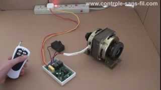 Comment changer la rotation du moteur monophasé électrique 220v avec seul un émetteur radio?