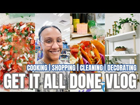 GET IT ALL DONE VLOG | COOK WITH ME | DOLLAR TREE SHOP WITH ME | CLEANING MOTIVATION | DECORATING
