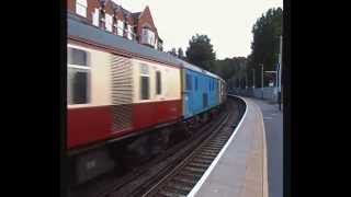 preview picture of video 'Class 73 hauled charter service @ Virginia Water station September 2014.'
