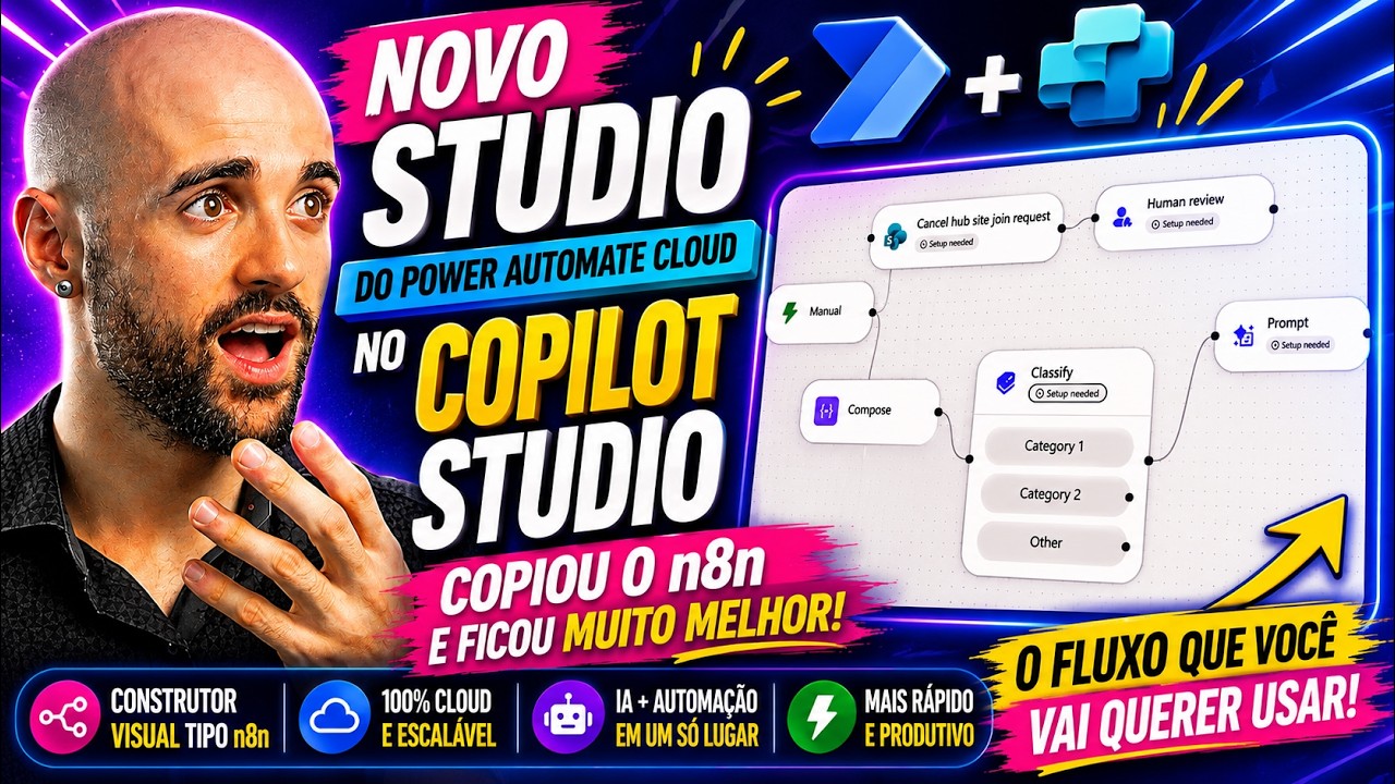 Novo Studio do Power Automate no Copilot Studio: Ficou Parecido com n8n?