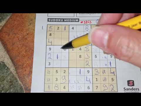 Our Daily Sudoku practice continues. (#2863) Medium Sudoku puzzle. 05-29-2021
