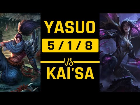 Yasuo vs Kai'Sa BOT | Patch 10.13 | Yasuo Gameplay