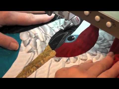 Quilting the Pictorial Quilt see free video on www.kathymcneilquilts.com