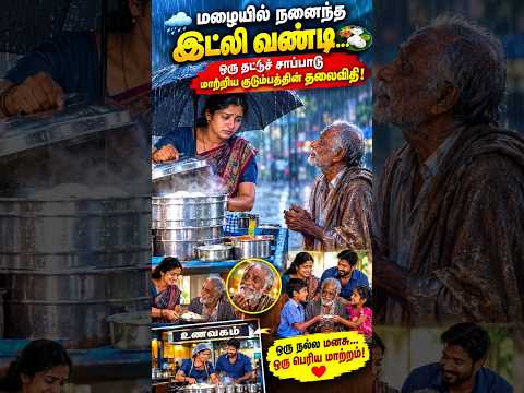 மழையில் நனைந்த இட்லி வண்டி… ஒரு தட்டுச் சாப்பாடு மாற்றிய குடும்பத்தின் தலைவிதி! ❤️😭#shortsfeed#viral
