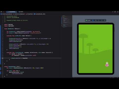 Spritekit Player Control Part 4: touchesMoved