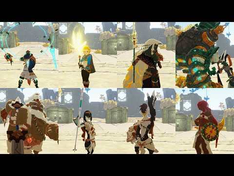 Hyrule Warriors: Age of Imprisonment - All Characters Idle Animations
