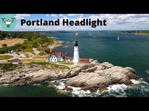 メインドローンビデオ |ポートランドヘッドライト |アメリカ、メイン州の観光スポット