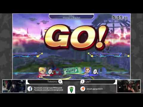 GUMS 13 Singles (Winner's Bracket) - Telestrio (Toon Link) vs LeeT (Brawler/Swordsman)