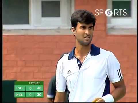 Davis Cup 2012 - Men's Singles | Yuki Bhambari vs Jose Statham | #INDvNZ