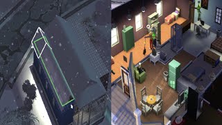 The Sims 4 - Having to edit the roof of the lot because snow got in! [28]