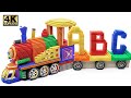 DIY How To Make ABC Train From Magnetic Balls Satisfying And Relax Magnet World 4K