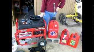 How to run a portable generator on gasoline natura