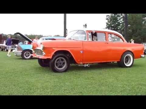 55 CHEVY "409" GASSER 4-SPEED LADDER BARS STRAIGHT AXLE START UP RIDE BY