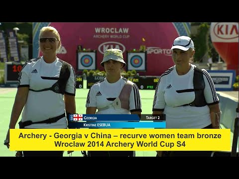 Archery   Georgia v China – recurve women team bronze  Wroclaw 2014 Archery World Cup S4