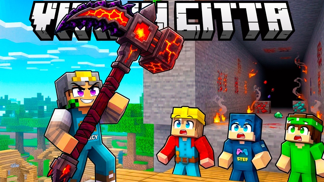 HO CREATO IL PICCONE MARTELLO DI NETHERITE ROSSO - VITA IN CITTÀ 1 REMAKE S3 #24