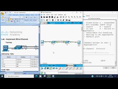 6.4.2 Lab - Implement Etherchannel