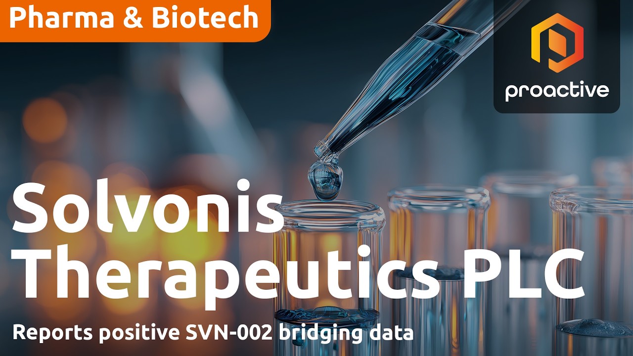 Solvonis reports positive SVN-002 bridging data; CEO outlines next steps