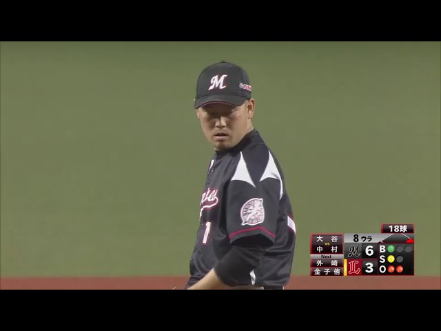 【8回裏】マリーンズ・大谷 無失点に抑えリードを守る!! 2017/9/19 L-M